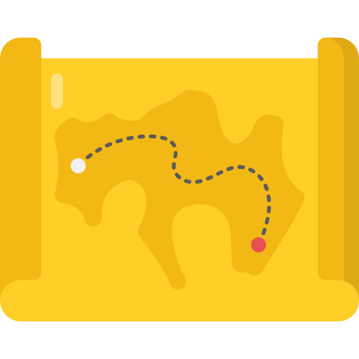 mapa del tesoro Generic Flat icono