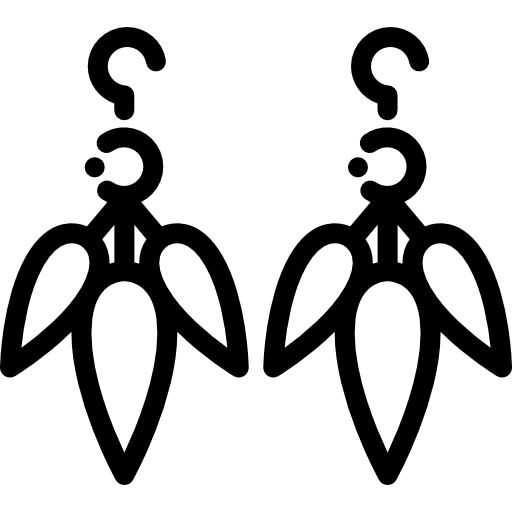 orecchini Detailed Rounded Lineal icona