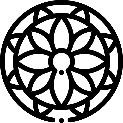 mandala Detailed Rounded Lineal icono