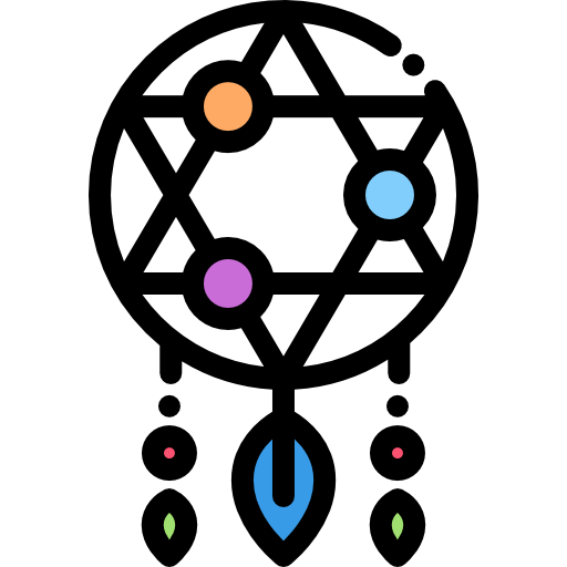ドリームキャッチャー Detailed Rounded Lineal color icon