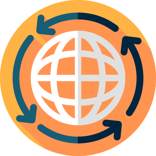 국제적인 Flat Circular Flat icon