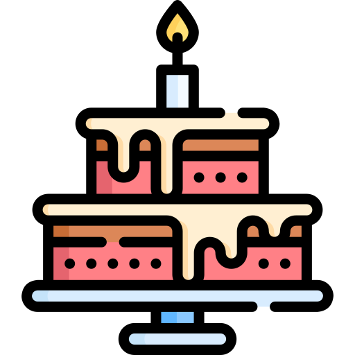pastel de cumpleaños Special Lineal color icono