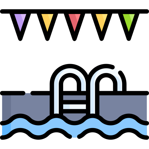 fiesta de piscina Special Lineal color icono