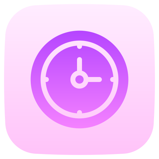 reloj circular Generic Flat Gradient icono
