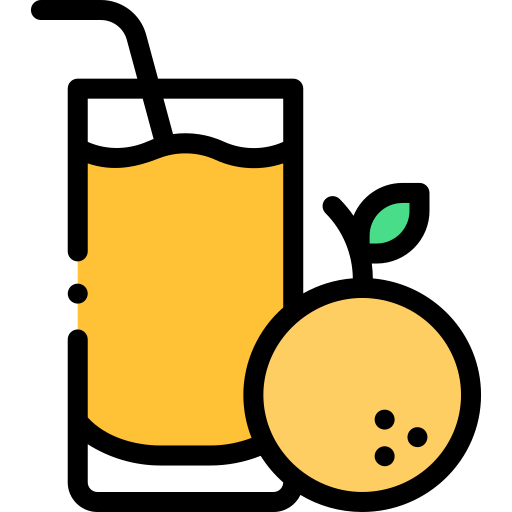 Orange juice Detailed Rounded Lineal color icon