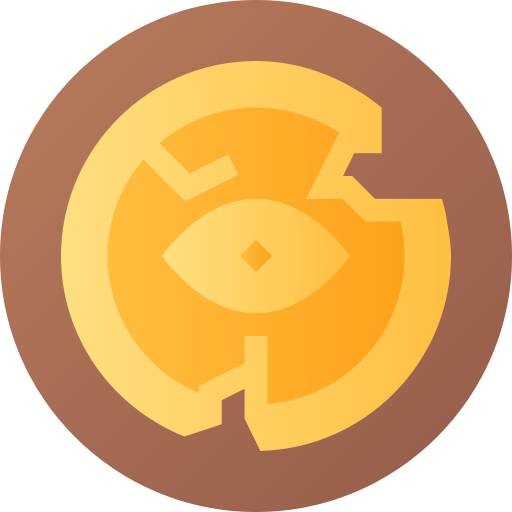 Coin Flat Circular Gradient icon