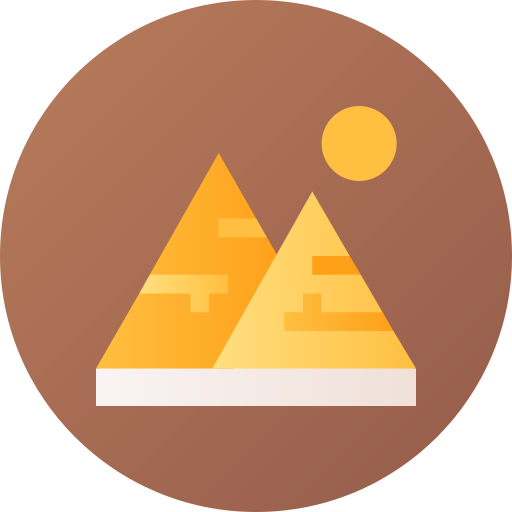 pirámide Flat Circular Gradient icono