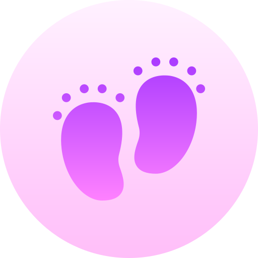 Feet Basic Gradient Circular icon