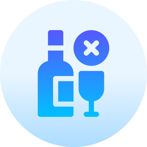 no alcohol Basic Gradient Circular icono