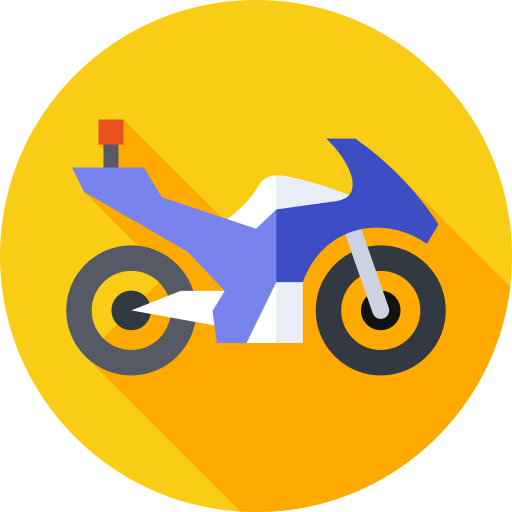 motorrad Flat Circular Flat icon