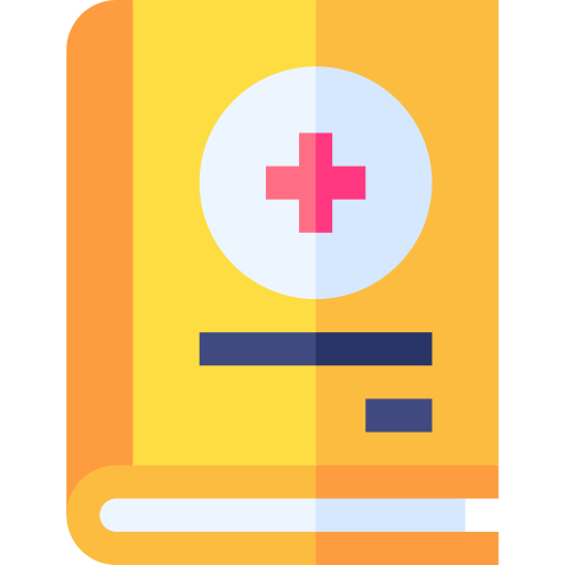 Medical book Basic Straight Flat icon