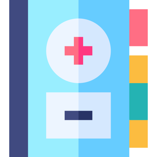 Medical file Basic Straight Flat icon