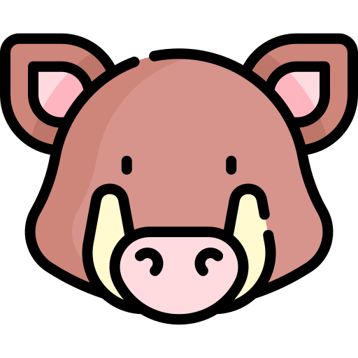 Boar Kawaii Lineal color icon