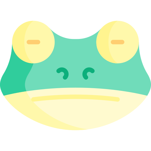 la grenouille Kawaii Flat Icône