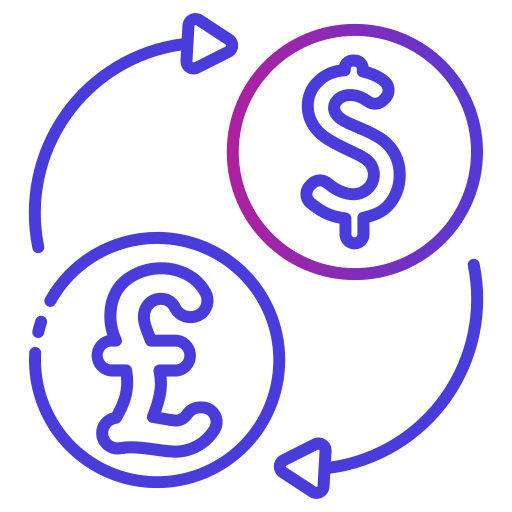 geld wisselen Generic Gradient icoon