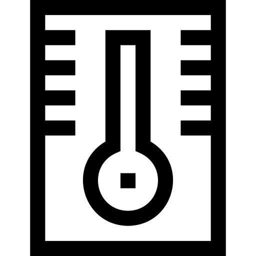 control de temperatura Basic Straight Lineal icono