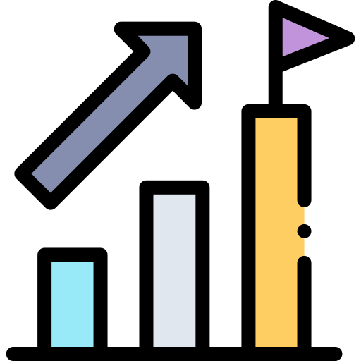 objetivo Detailed Rounded Lineal color icono