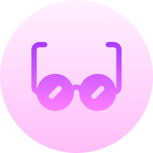 Glasses Basic Gradient Circular icon