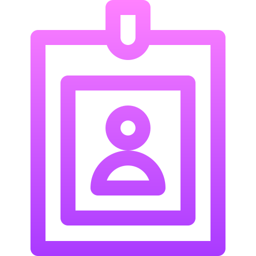id-kaart Basic Gradient Lineal color icoon