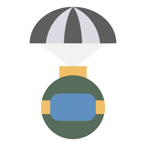 parachute Generic Flat icoon