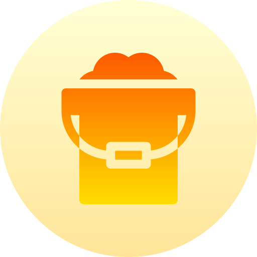 Bucket Basic Gradient Circular icon