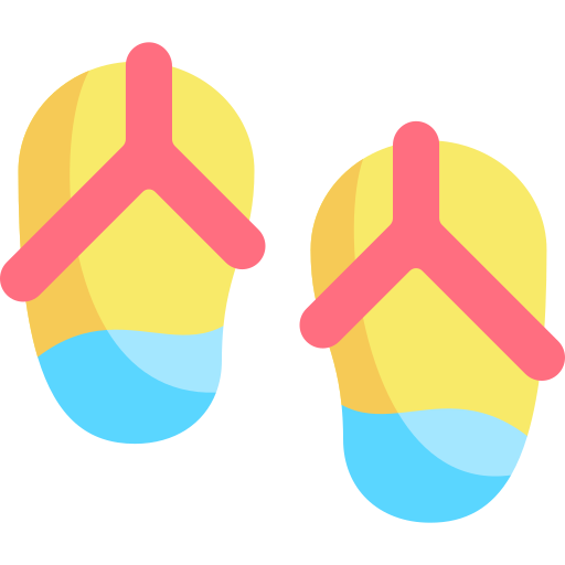 des sandales Kawaii Flat Icône