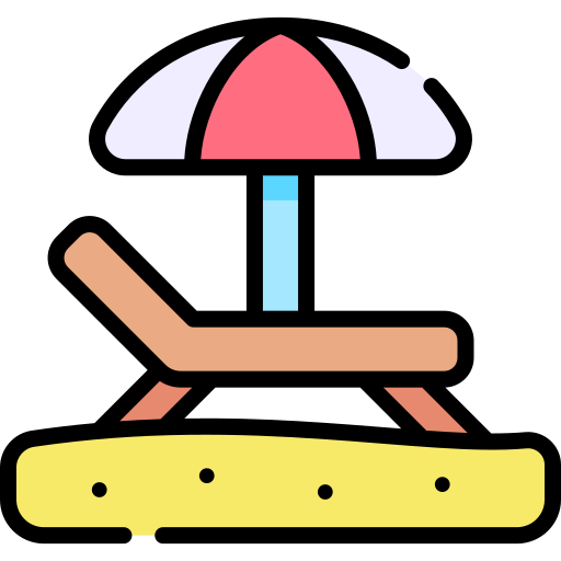 chaise Kawaii Lineal color Icône
