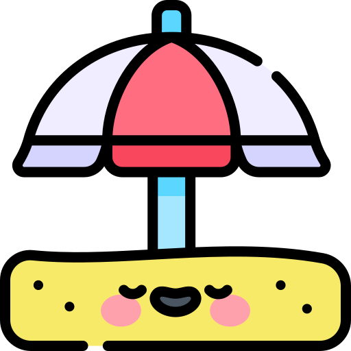 ombrellone Kawaii Lineal color icona