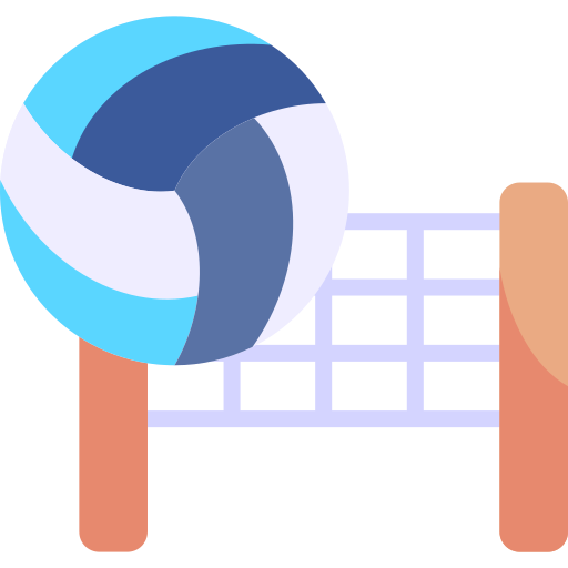 Волейбол Kawaii Flat иконка