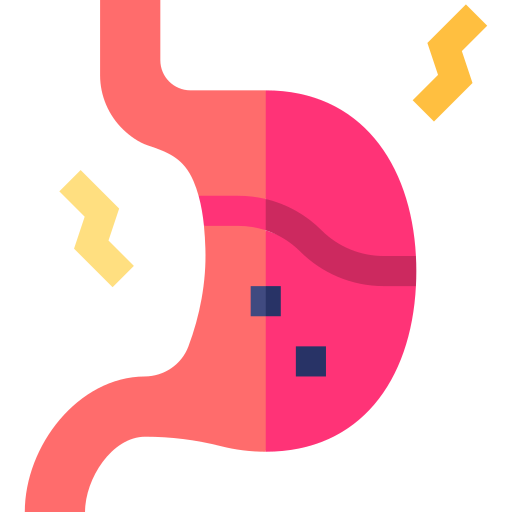 Abdominal pain Basic Straight Flat icon