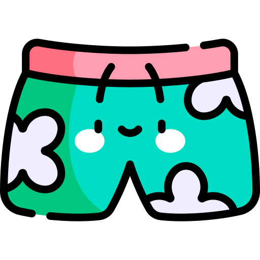 pantalones cortos Kawaii Lineal color icono