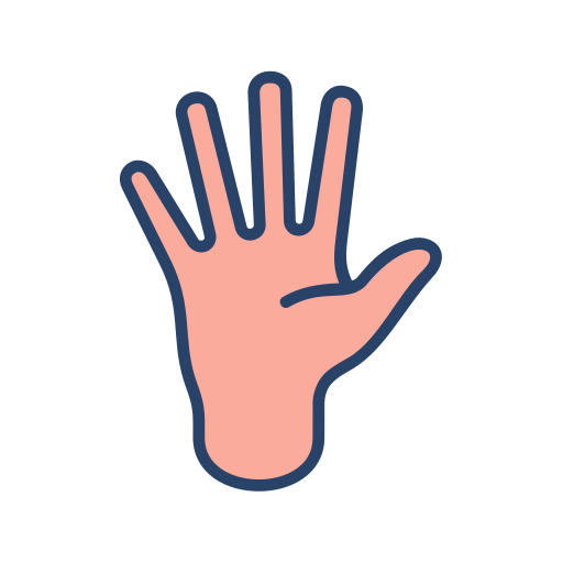 Hand palm Generic Outline Color icon