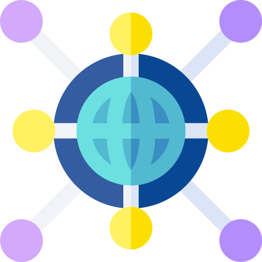グローバルネットワーク Basic Straight Flat icon