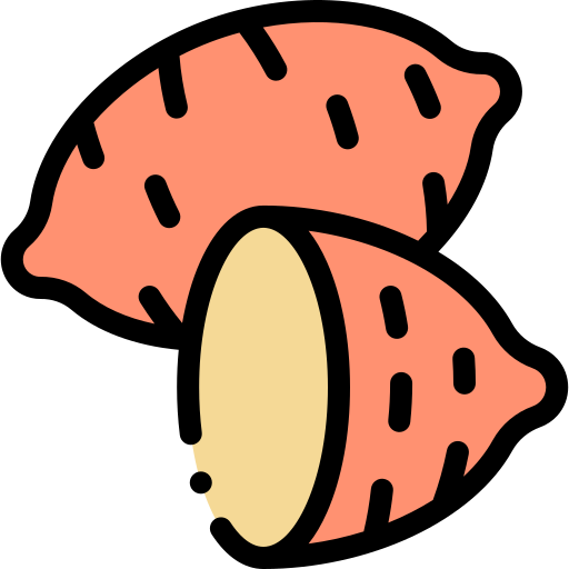 Sweet potato Detailed Rounded Lineal color icon