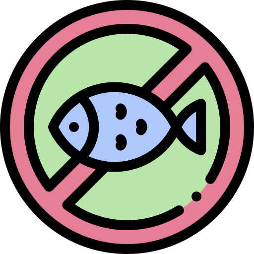 Нет рыбы Detailed Rounded Lineal color иконка