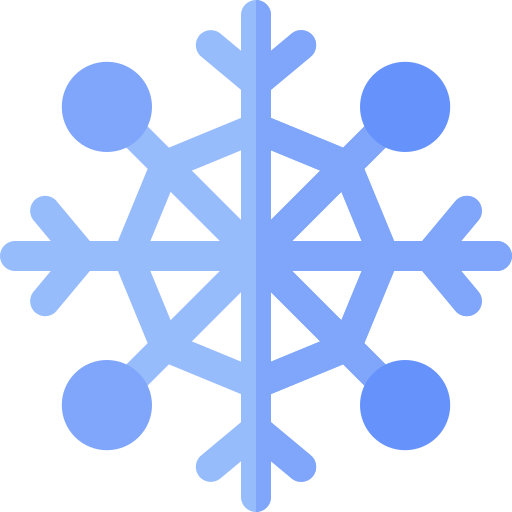 sneeuwvlok Basic Rounded Flat icoon