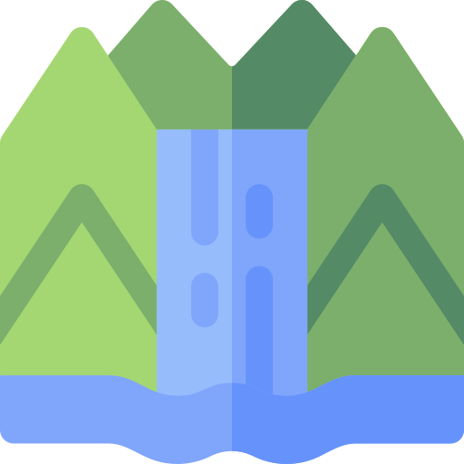 滝 Basic Rounded Flat icon