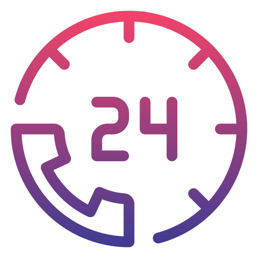 24 hours support Generic Gradient icon