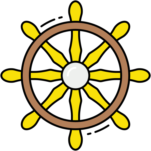 ruota del dharma Generic Outline Color icona
