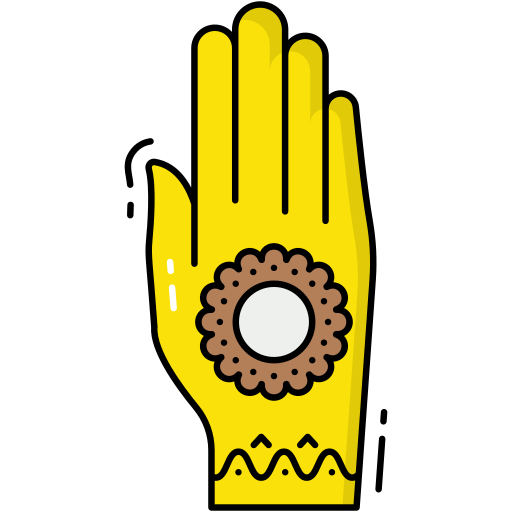 ręka malowana henną Generic Outline Color ikona