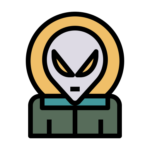 Alien Generic Outline Color icon