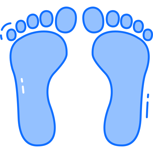stampa del piede Generic Blue icona