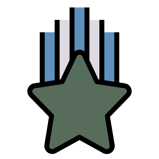 流れ星 Generic Outline Color icon