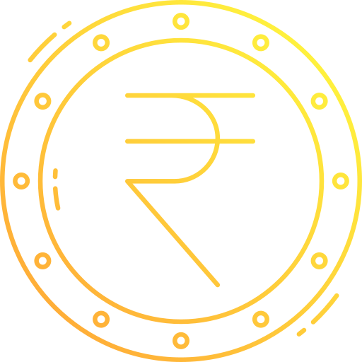 rupia india Generic Gradient icono