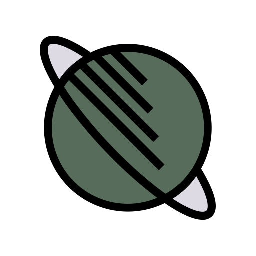saturn Generic Outline Color ikona