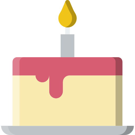 pastel de cumpleaños Basic Miscellany Flat icono