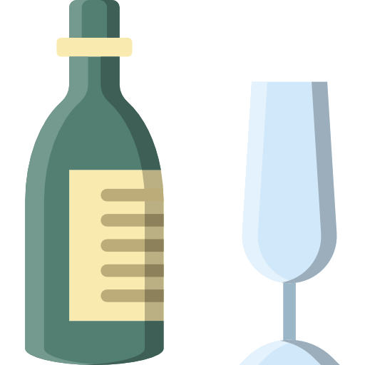 Champagne Basic Miscellany Flat icon