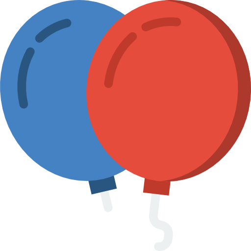 Balloons Basic Miscellany Flat icon