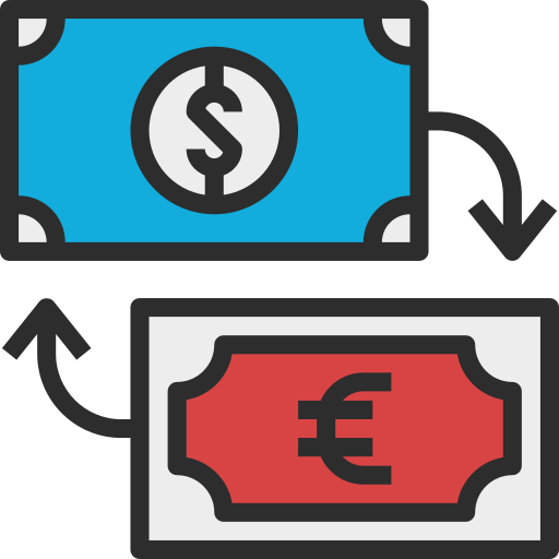 Обмен валюты Becris Lineal color иконка