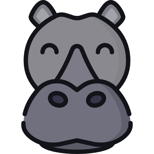 hipopótamo Special Lineal color icono